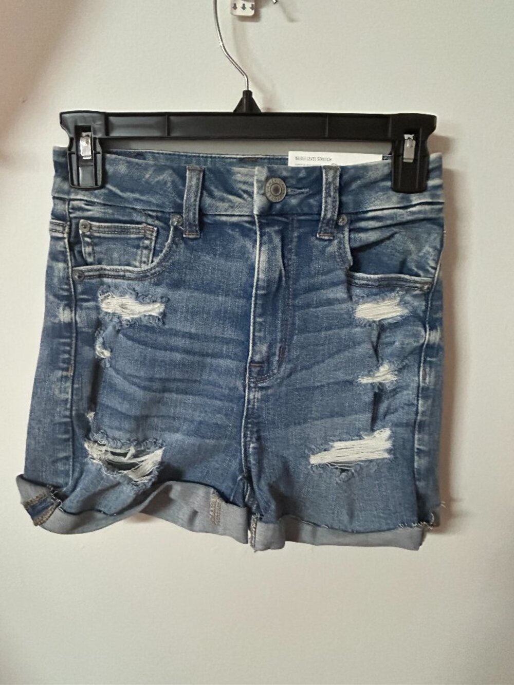American Eagle Curvy Hi-Rise Shortie Shorts | Next Level Stretch | Size 2 (26W)